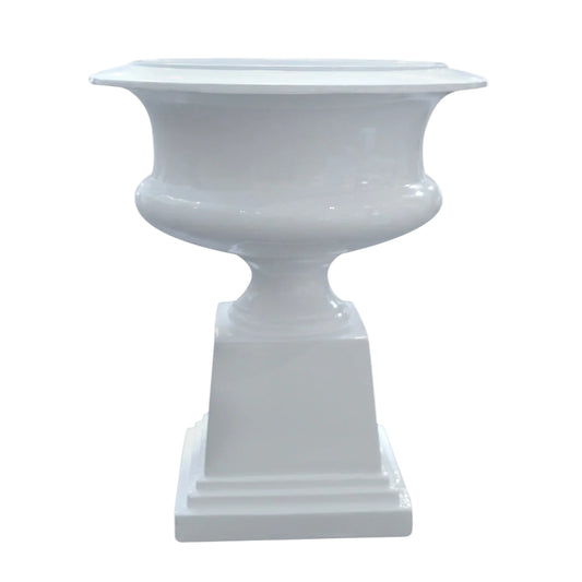 Aluna Campagna Fiberglass Urn Planter with Pedestal