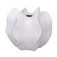 Freya Four-Lobe Sculptural Ceramic Vase with Draped-Leaf Texture