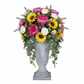 Misu Classic Fiberglass Urn Planter with Pedestal