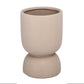 Feya Sculpted Stoneware Pot with Pedestal Base
