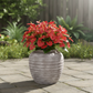 Kira Ribbed Amphora-Style Cement Planter