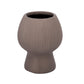 Zoryana Sculpted Stoneware Pot with Pedestal Base