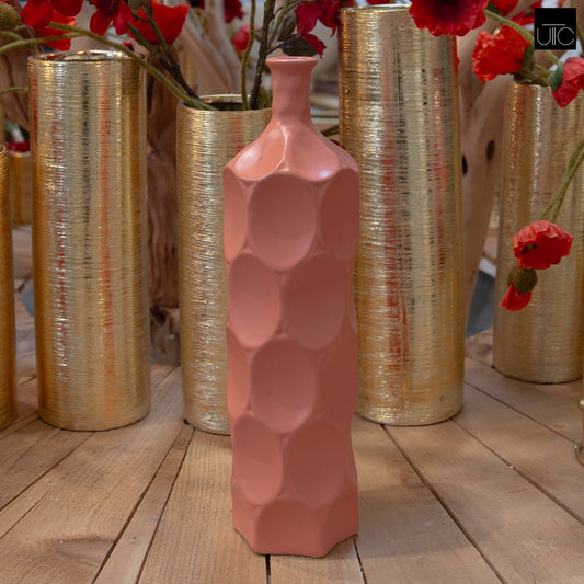 Dimpsy Ceramic Bottle Vases