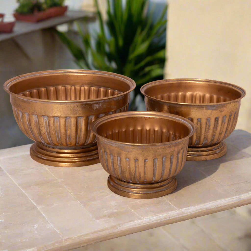 Fynora Metal Planter Set (Set of 3)