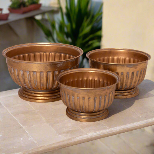 Fynora Metal Planter Set (Set of 3)