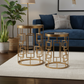 Livia Gold Mirrored Nesting Tables