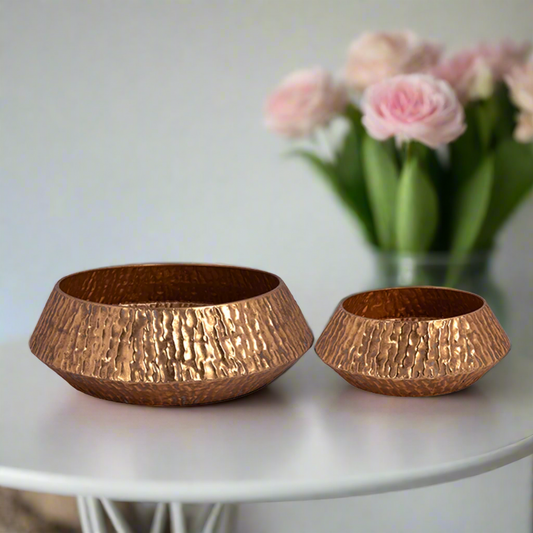 Solis Gold Metal Planter Set (Set of 2)