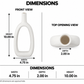 Allegra Ceramic Slim Oval Ring Vase
