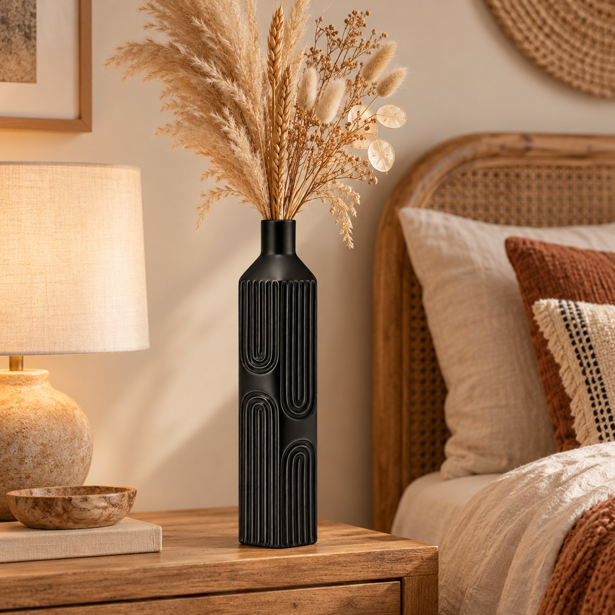 Ardelle Ceramic Square Bottle Vase