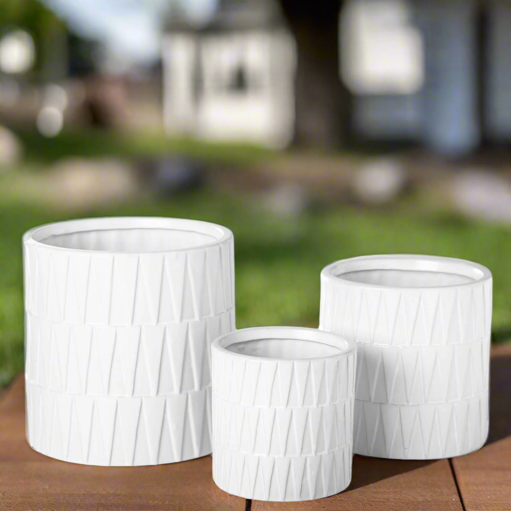 Avelora Embossed Ceramic Pot Set