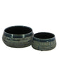 Becky Embossed Ceramic Round Vase Set (Set of 2)