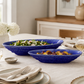 Braylin Ceramic Reactive Glaze Boat Tray Set (Set of 2)