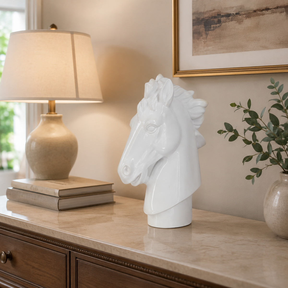 Breslin Resin Horse Head Sculpture