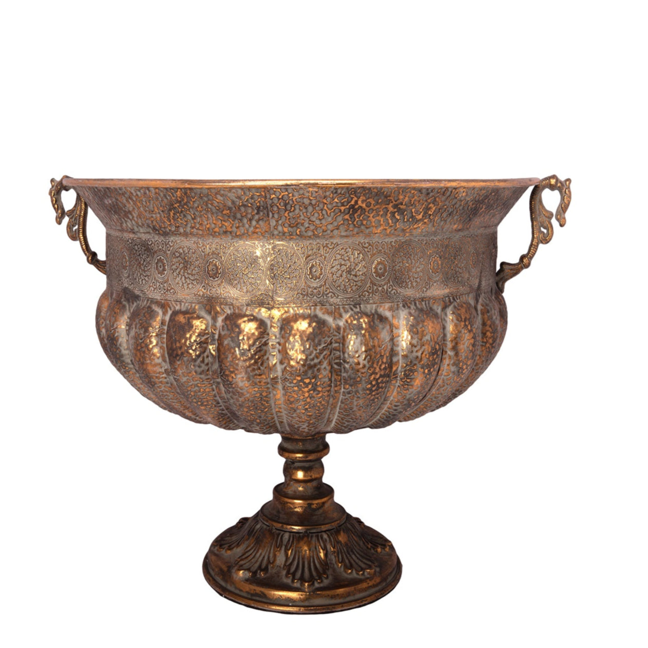 Brynne Metal Gold Urn Planter