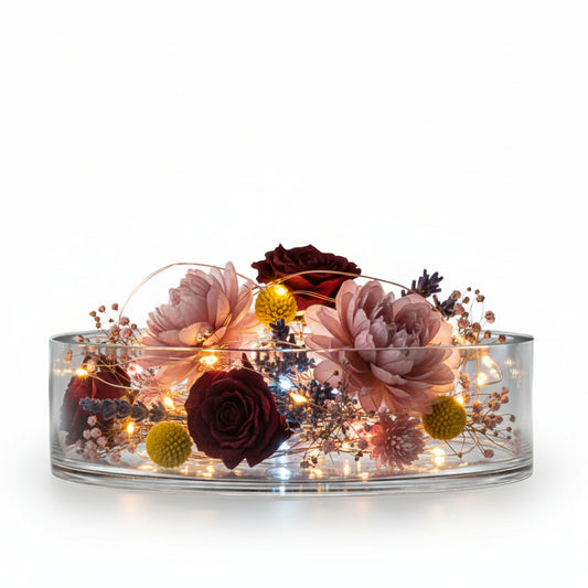 Orion Wide Clear Glass Cylinder Vase