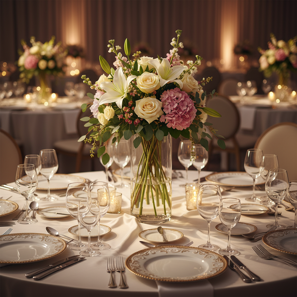 Silvon Clear Glass Cylinder Vase