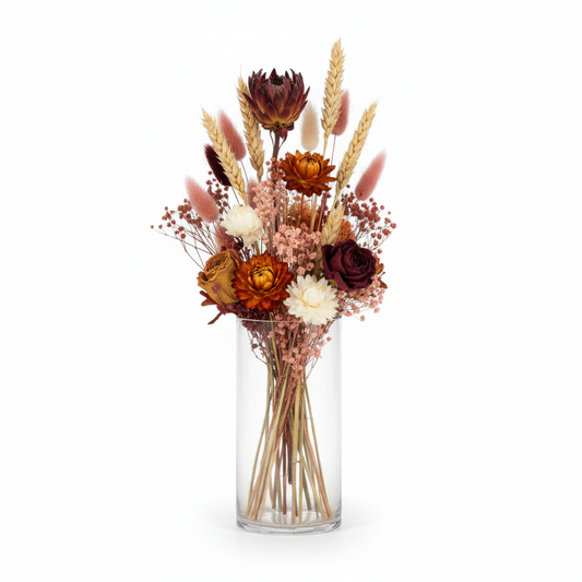 Silvon Clear Glass Cylinder Vase