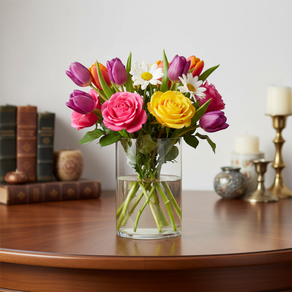 Zaya Cylinder Glass Vase