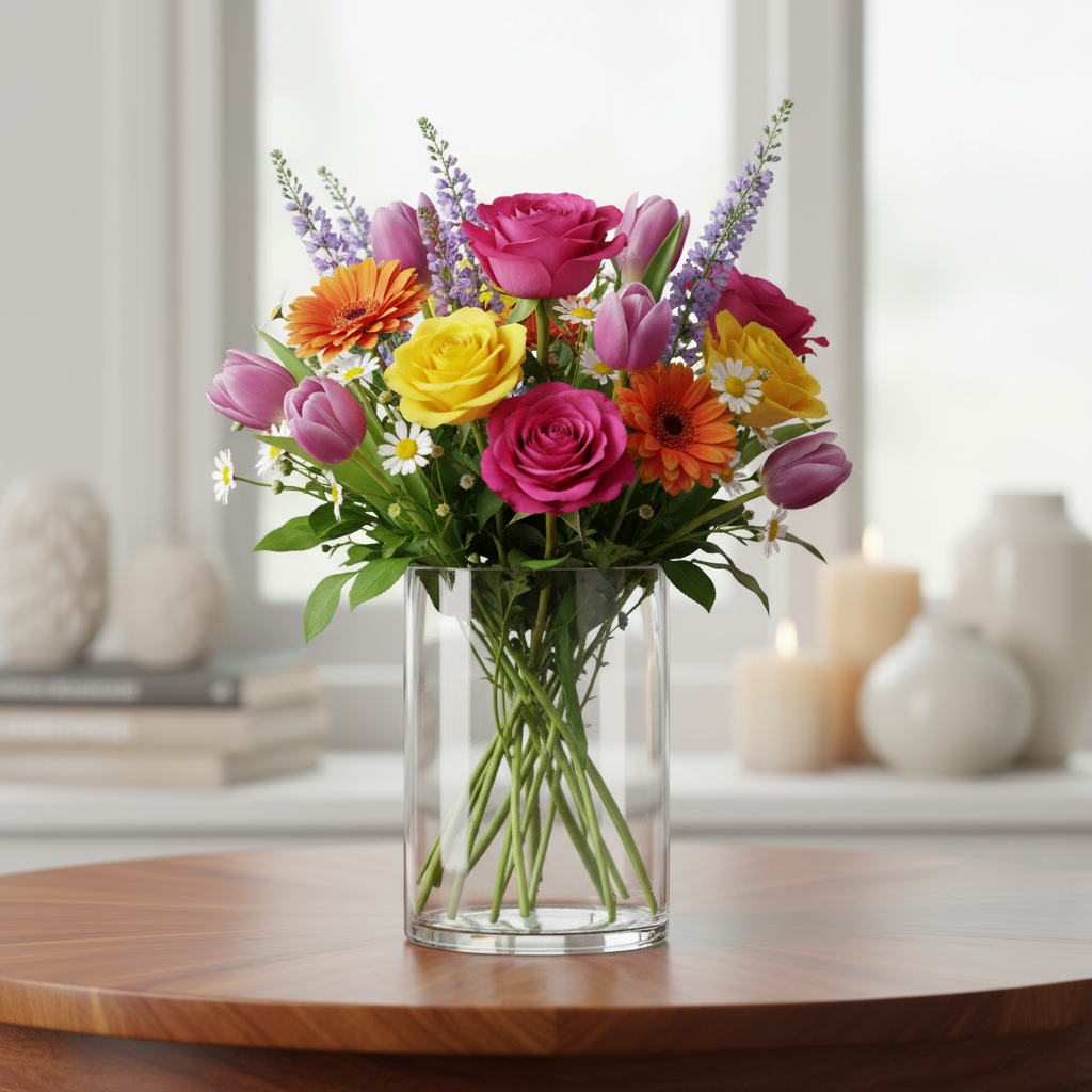 Zaya Cylinder Glass Vase