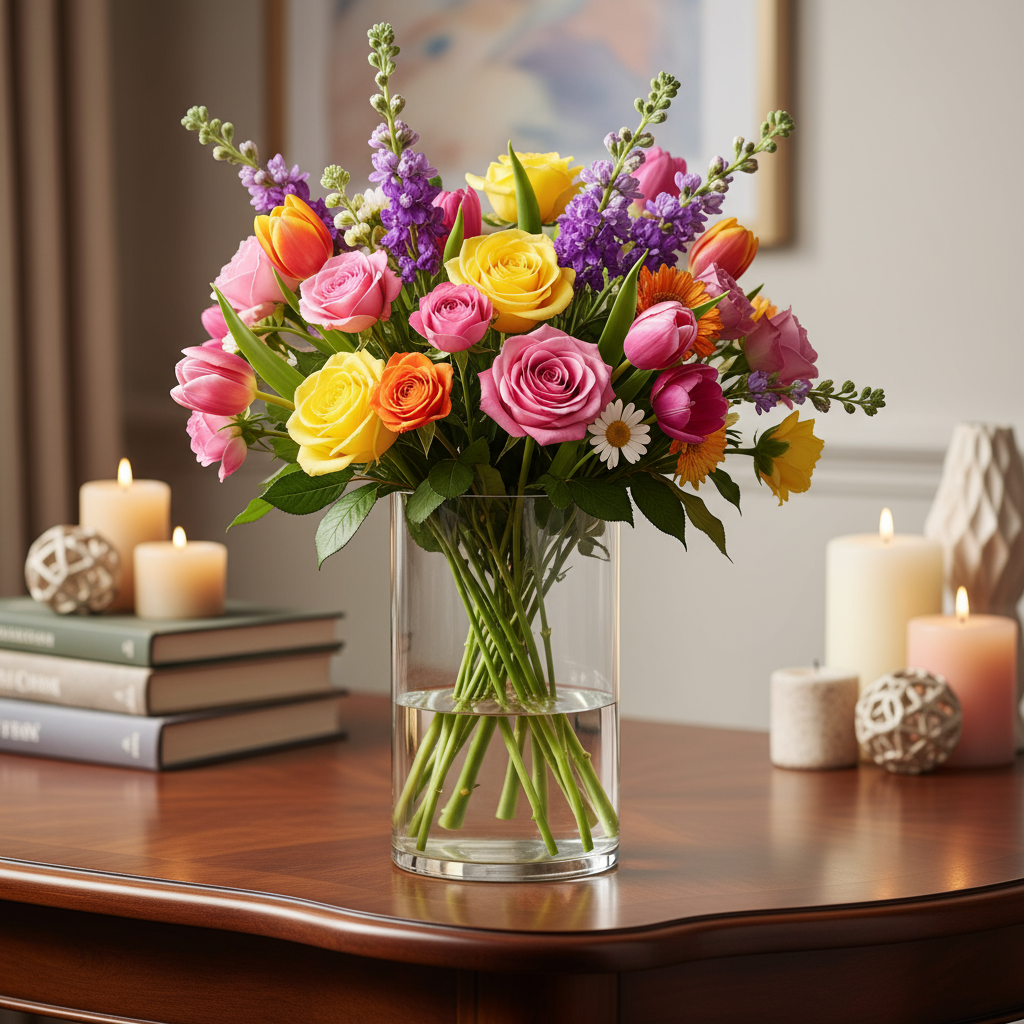 Zaya Cylinder Glass Vase