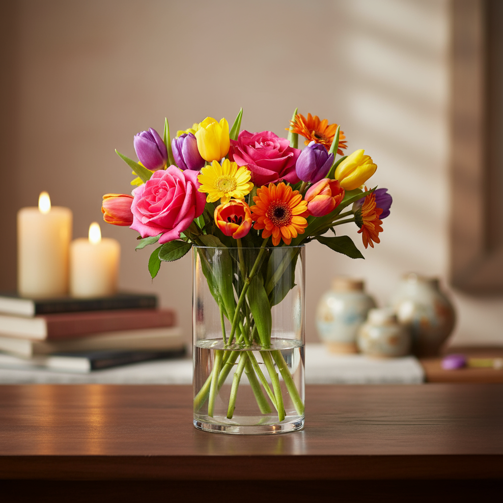 Zaya Cylinder Glass Vase