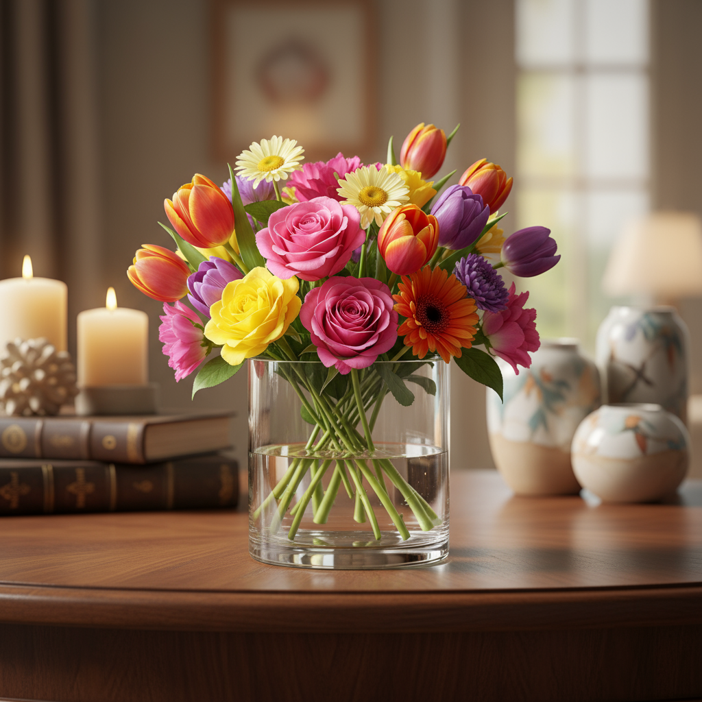 Zaya Cylinder Glass Vase