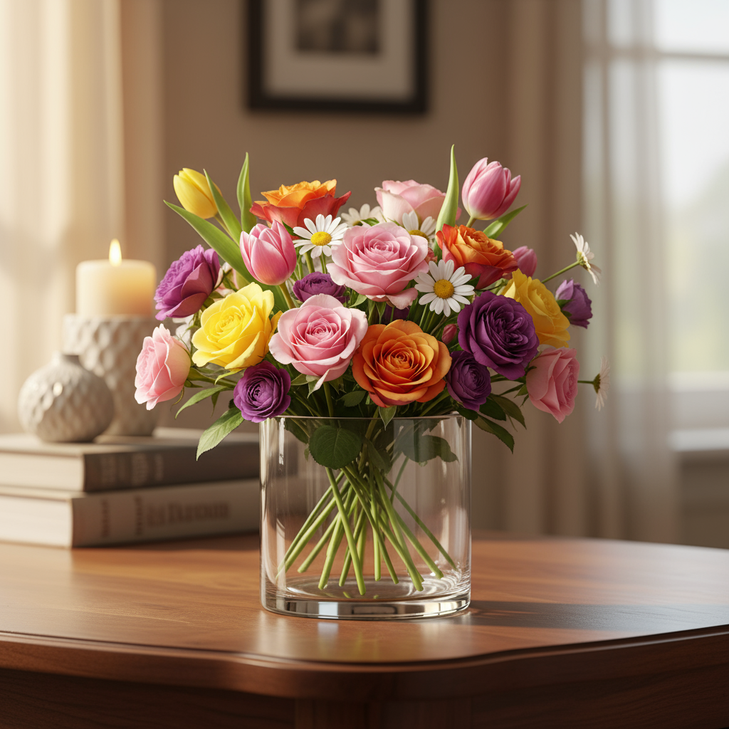 Zaya Cylinder Glass Vase