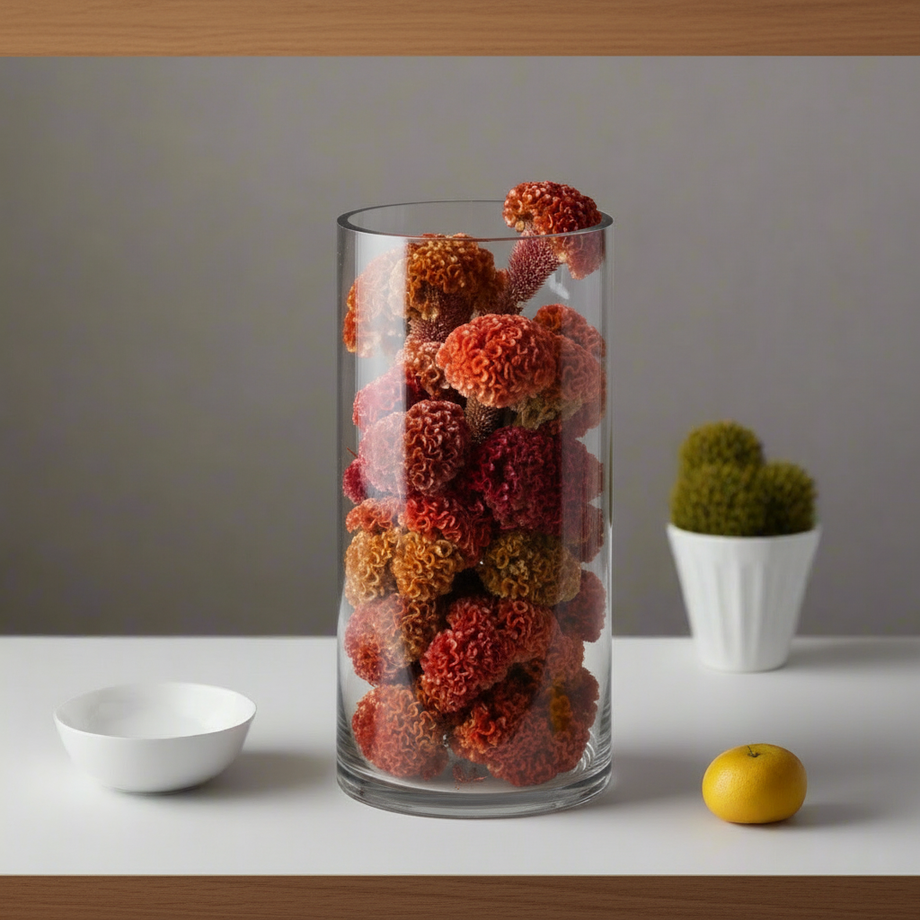 Ravion Tall Clear Glass Cylinder Vase