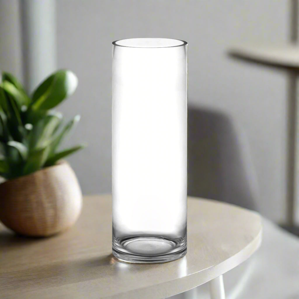 Ravion Tall Clear Glass Cylinder Vase