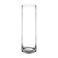 Clear glass vase on a white background