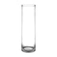 Clear glass vase on a white background