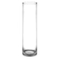 Clear glass vase on a white background