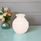 Calviora Off-White Ceramic Round Vase with Rim