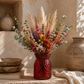 Cari Faceted Glass Vase with Tapered Neck
