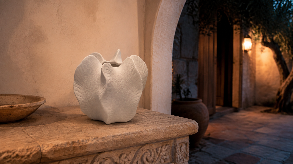 Freya Four-Lobe Sculptural Ceramic Vase