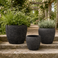 Droven Black Cement Pots