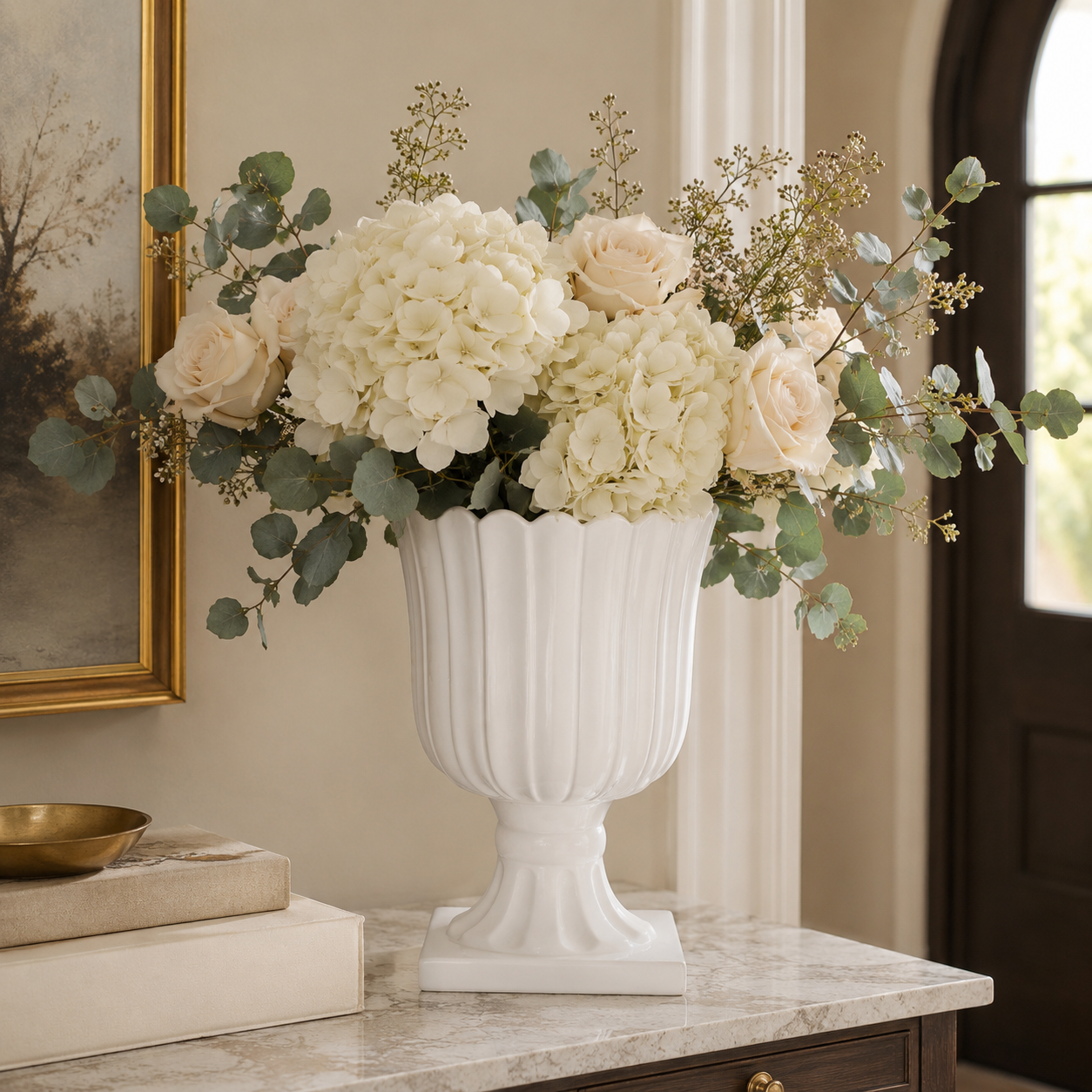 Clarisse Ceramic Tulip Urn Planter