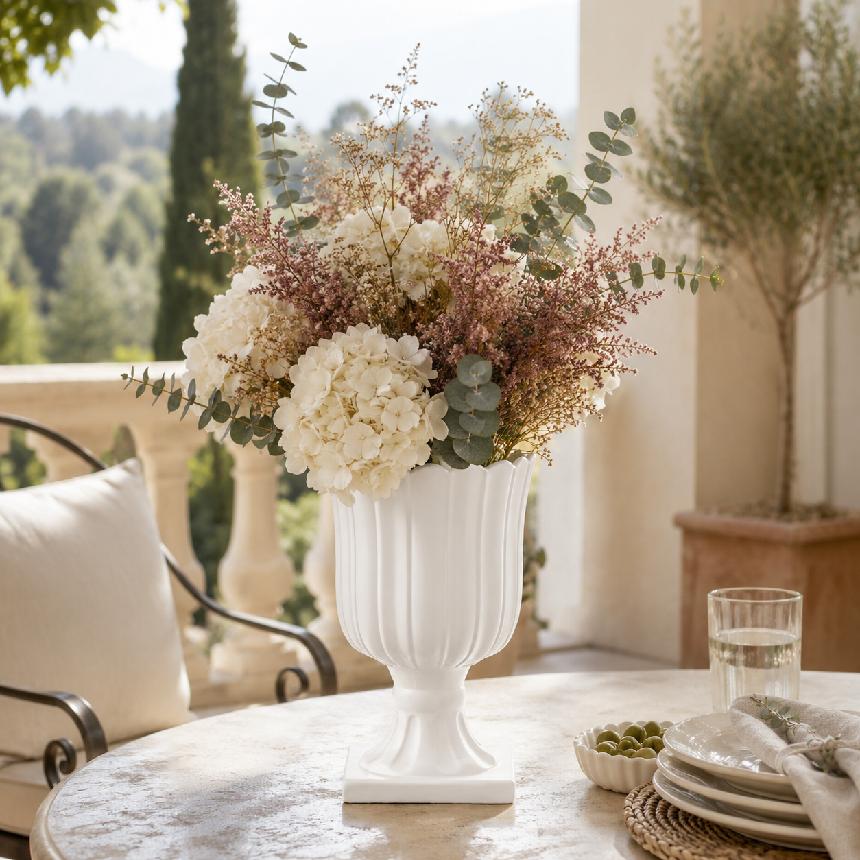Clarisse Ceramic Tulip Urn Planter