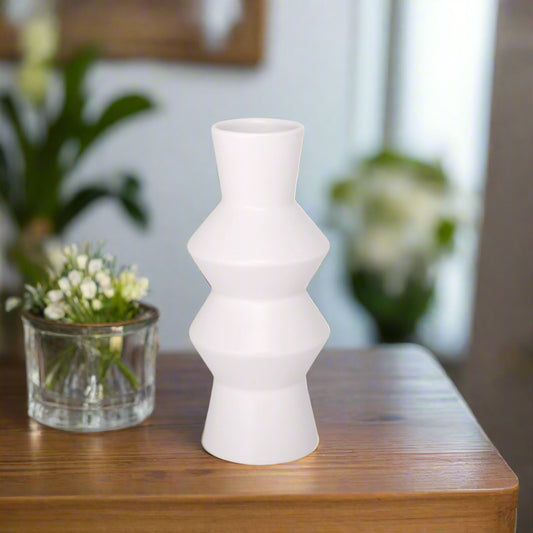 Cyrene Double Saucer Design Ceramic Vase