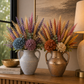 Dorli Ceramic Amphora Vase with Decorative Handles & Lava Texture