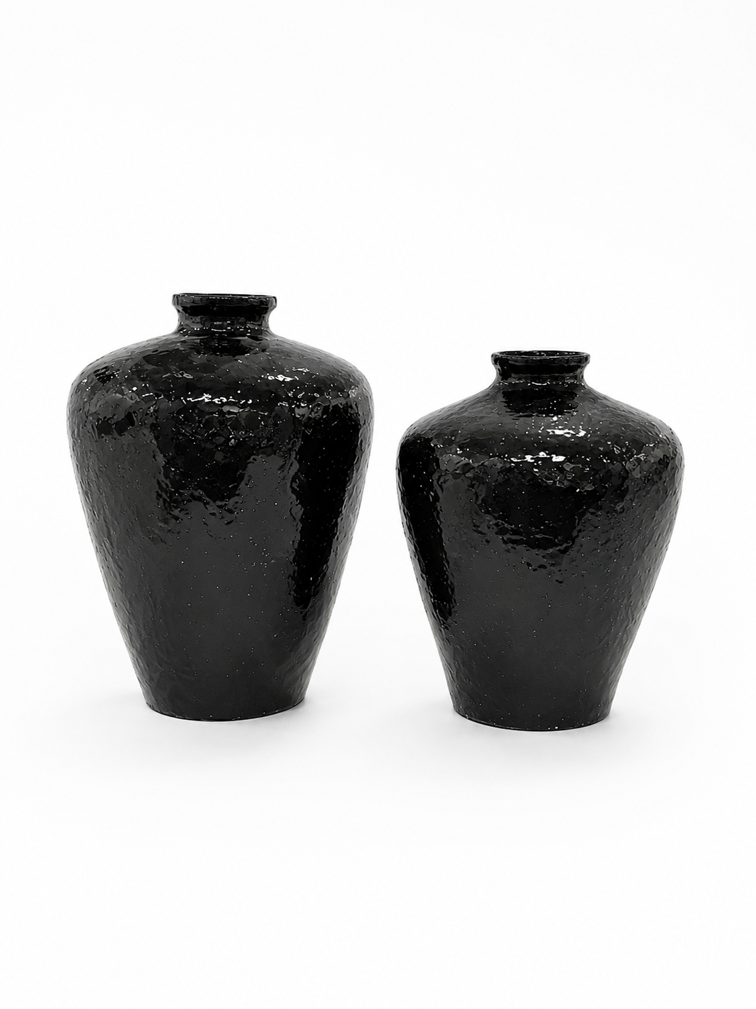 Ebonique Textured Amphora Ceramic Vase