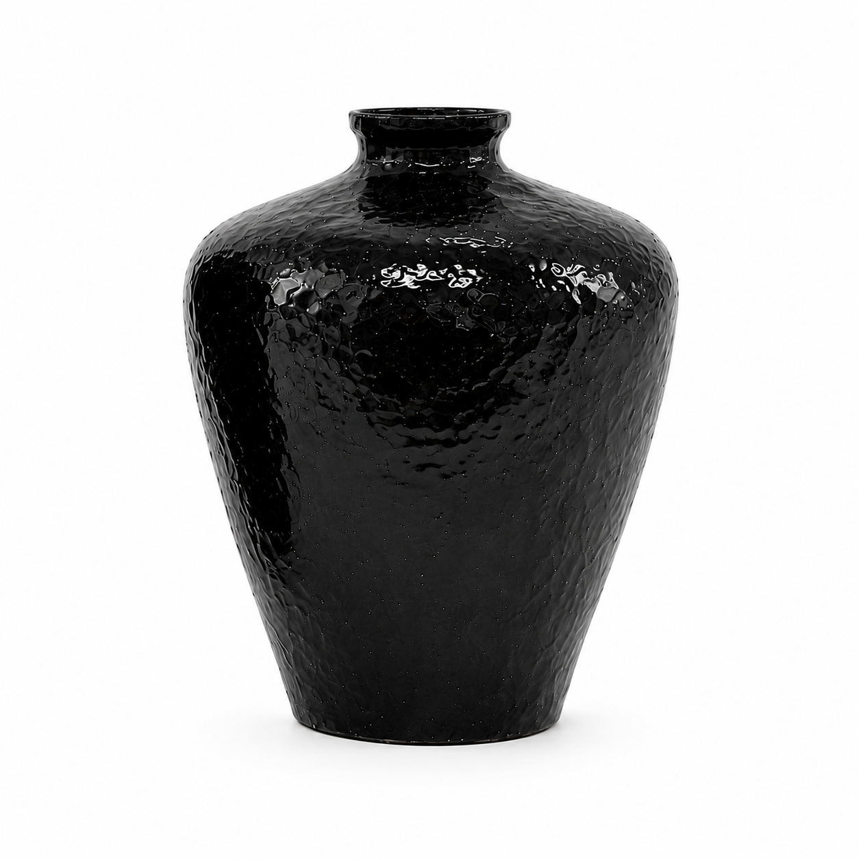 Ebonique Textured Amphora Ceramic Vase