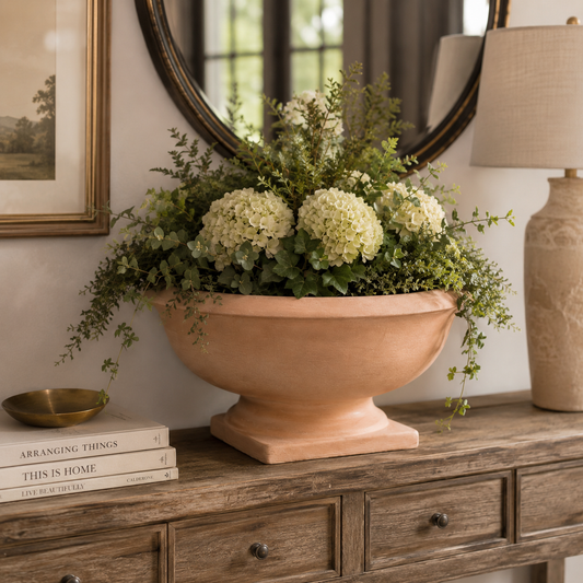 Galen Sand Finish Terracotta Urn Planter