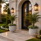 Irina Cylinder Planters with Pedestal Base (Set of 2)