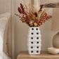 Kaida Ceramic Square Irregular Vase with Round Cutout
