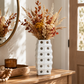 Kaida Ceramic Square Irregular Vase with Round Cutout