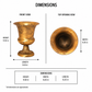 Kamryn Antique Gold Metal Urn Planter
