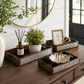 Kyra Mirrored Wood Tray Set (Set of 3)
