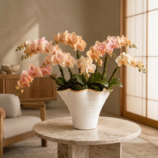 Ulysse Ruffled Rim Ceramic Vase