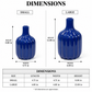 Leila Ceramic Bottle Vase with Embossed Column Design